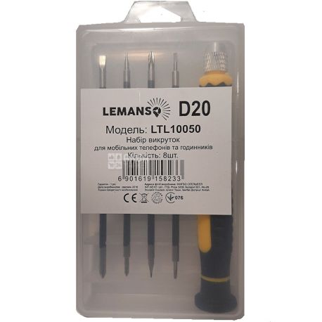 Lemanso LTL10050, screwdriver set, 8 pcs.