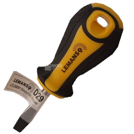 Lemanso, LTL30001, Викрутка плоска, 6 х 38 мм, жовто-чорна