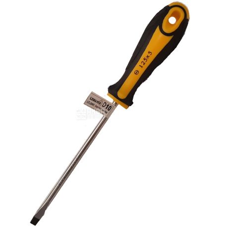 Lemanso LTL30005, screwdriver flat, 5 x 125 mm, yellow-black
