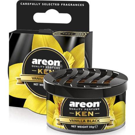 Areon Ken, Vanilla Black, 35 г, Ароматизатор повітря, Чорна Ваніль