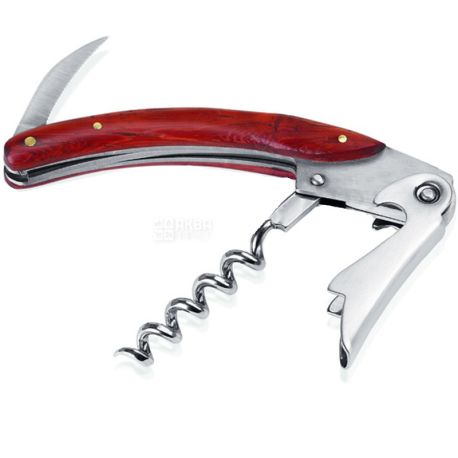 HotBar, Штопор-нож Премиум бордо, двухступенчатый, металлический
