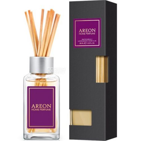 Areon, Home Perfume, Black, 85 ml, Patchouli-Lavender-Vanilla, Air Freshener