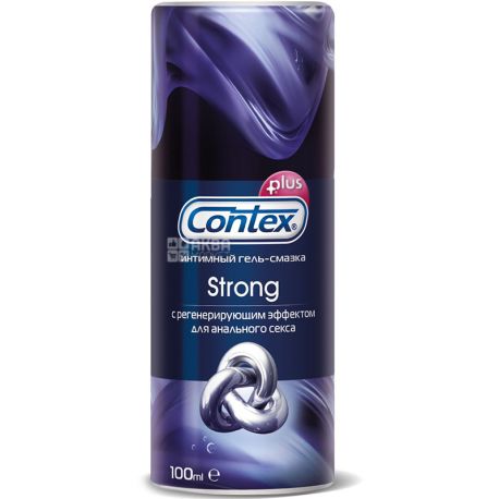 Contex Strong, 100 мл, Інтимна гель-змазка, з регенеруючим ефектом для анального сексу