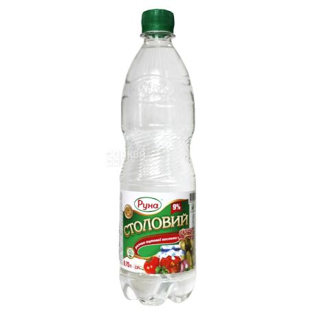 Руна, 0,75 л 9%, Оцет, столовий