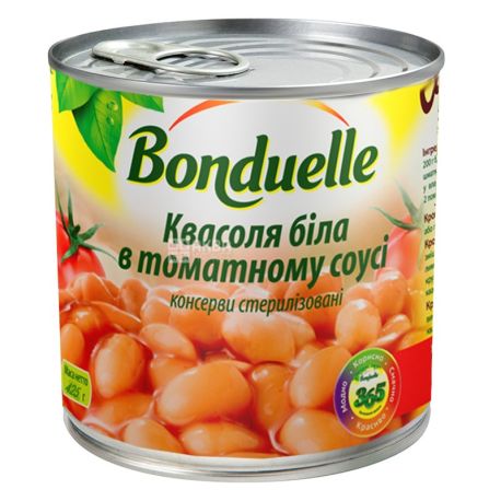 Bonduelle, 425 мл, квасоля біла, в томатному соусі