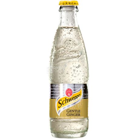 Schweppes, Ніжний імбир, 0,25 л, Напій сильногазований, скло