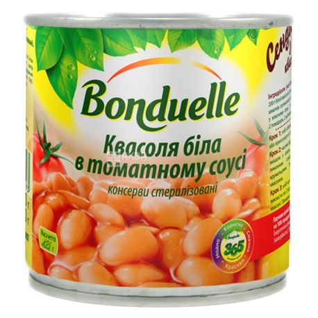 Bonduelle, 425 мл, фасоль белая, в томатном соусе