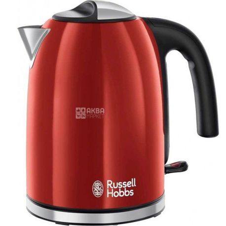 Russell Hobbs 20412-70 Colours Plus Red, Електрочайник з нержавіючої сталі, 1,7 л