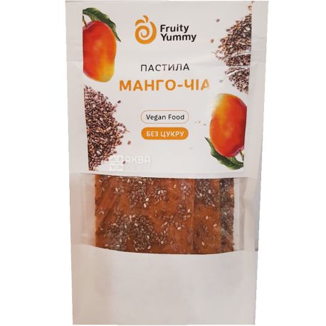 FruityYummy, 40 г, Пастила, Манго-чиа, без сахара