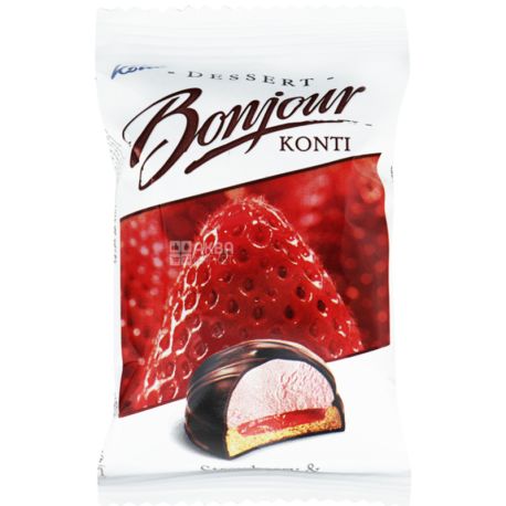 Bonjour, Strawberry, 29 g, Strawberry Flavored Dessert
