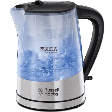 Russell Hobbs 22850-70 Purity, Електрочайник з фільтром Brita, скляний, 1 л