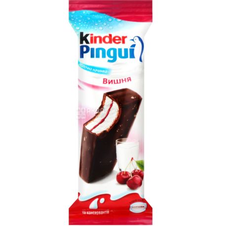 Kinder Pingui, 30 г, Тістечко бісквітне, Вишня