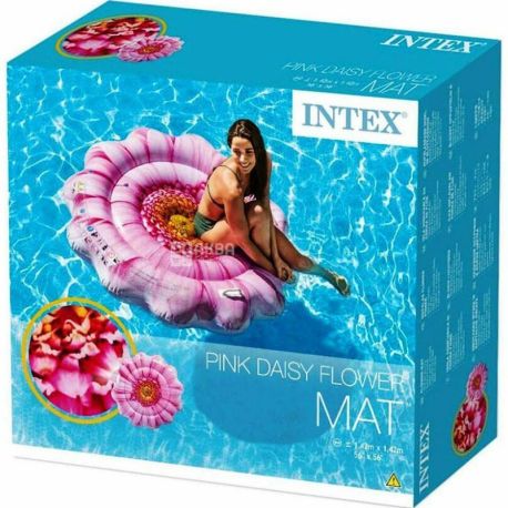 INTEX, Матрац надувний, Квітка, 142 х 142 см