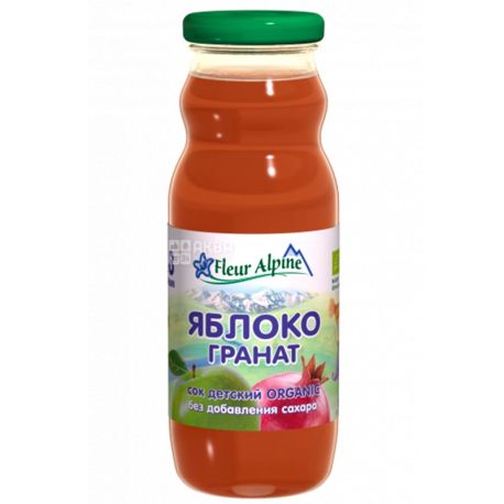 Fleur Alpine, 200 мл, Сок осветленный, Яблоко-Гранат, С 8 месяцев