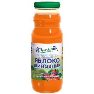 Fleur Alpine, 200 мл, Сок осветленный, Яблоко шиповник, с 5 месяцев