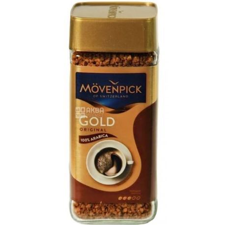 Movenpick, Gold Original, 100 г, Кава Мувенпік, розчинна, скло