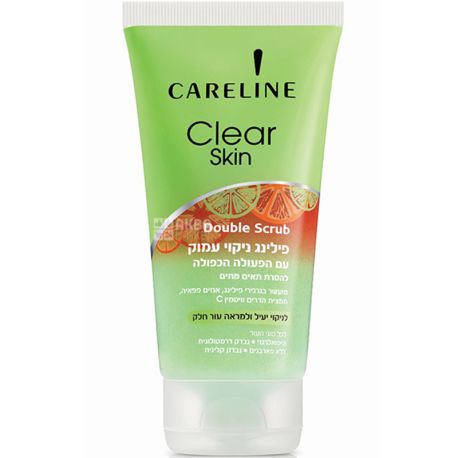 Careline, Clear Skin, 150 мл, Скраб для глубокой очистки лица, с энзимами папайи