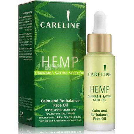 Careline, Hemp, 30 мл, Масло для обличчя, з екстрактом коноплі