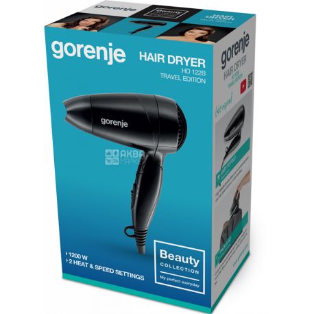 Gorenje HD122B, Travel Hair Dryer, 1200 W