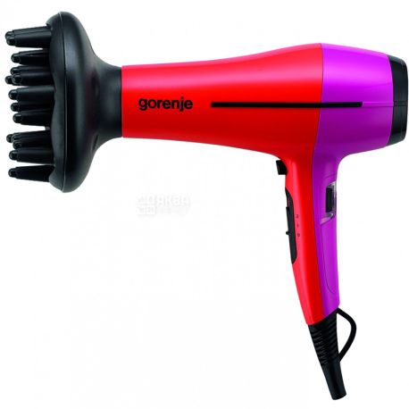 Gorenje HD215PR, Фен для волос, с ионизацией, 2200 Вт