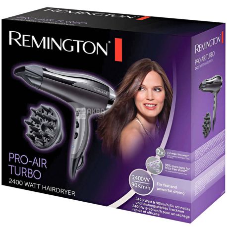 Remington D5220 Pro Turbo, Фен для волосся з іонізацією, 2400 Вт