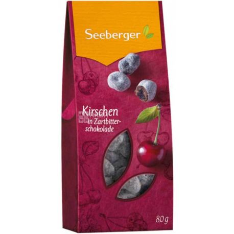 Seeberger, 80 g, Dark Chocolate Cherry