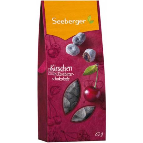 Seeberger, 80 г, Вишня в чорному шоколаді