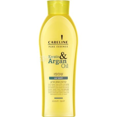 Careline, 600 мл, Шампунь для сухого волосся Кератин і Арганова олія