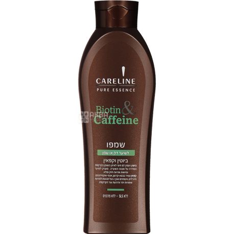 Careline, 600мл, Шампунь для тонких и жирных волос, Биотин и кофеин