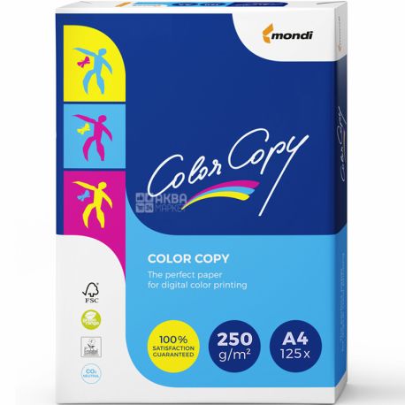 Color Copy, 125 листов, Бумага офисная, белая, А4, Класс А+, 250 г/м2