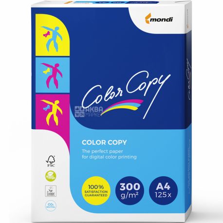 Color Copy, 125 листов, Бумага офисная, белая, А4, Класс А+, 300 г/м2