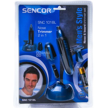 Sencor SNC101BL, Beard and mustache machine, for nose and ears