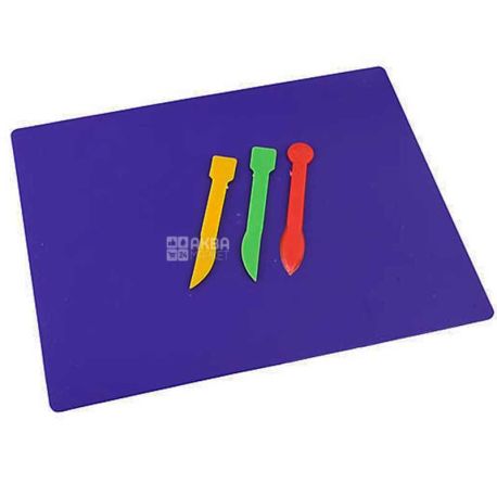 ZiBi, Доска для пластилина, 3 стека, фиолетовая, 25 х 19,3 см