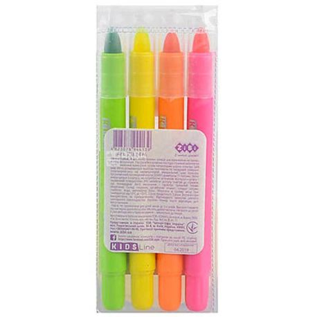 ZiBi, Kids Line Neon, 4 шт., Карандаши гелевые