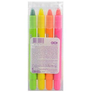 ZiBi, Kids Line Neon, 4 шт., Карандаши гелевые