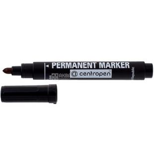  Centropen, Маркер перманентный, круглый, водостойкий, черный, 2,5 мм