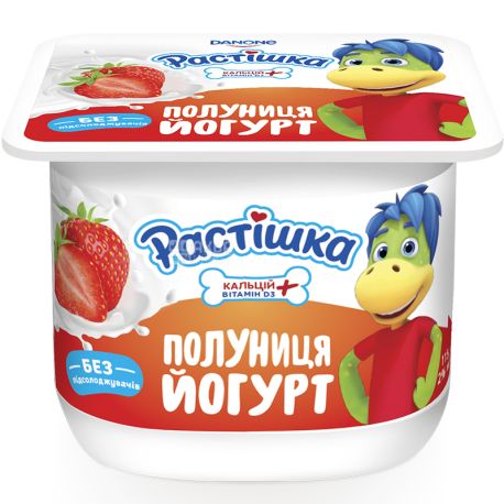 Danone Rastishka Strawberry Yogurt, 2%, 115 g