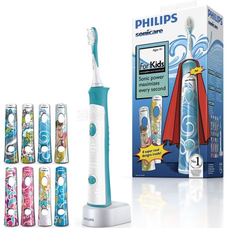Philips Sonicare HX6311/07, Электрическая зубная щетка, детская, звуковая