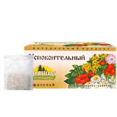 Карпатська Лічниця, Заспокійливий, 25 пак., Чай лікувальний на травах