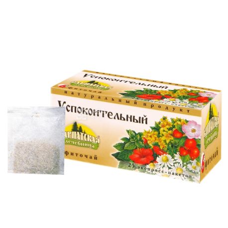 Карпатська Лічниця, Заспокійливий, 25 пак., Чай лікувальний на травах