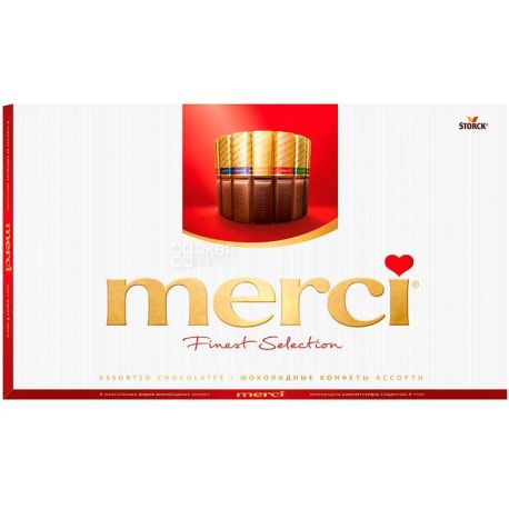 Merci, Finest Selection, 400 г, Конфеты шоколадные, Ассорти
