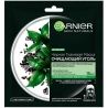 Garnier Skin Naturals, 28 г, Тканевая маска Черная, Очищающий Уголь и Листья чайного дерева