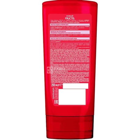 Garnier Fructis, 200 мл, Бальзам-ополаскиватель Годжи, для для окрашенных волос