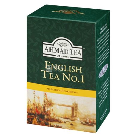 Ahmad English Tea №1, 100 г, Чай чорний Ахмад Інгліш Ті з бергамотом