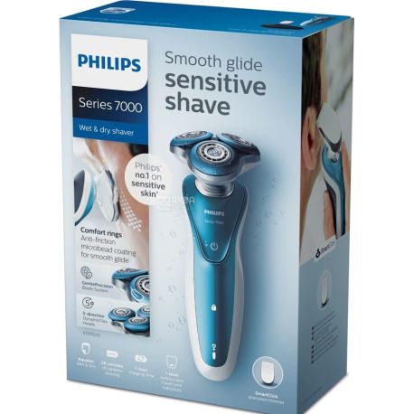Philips S7370/12, Электробритва роторная, для влажного и сухого бритья