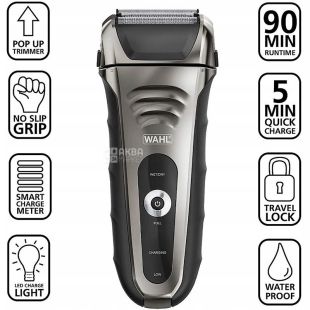 MOSER WAHL Aqua Shave 07061-916, Электробритва сеточная, для влажного и сухого бритья