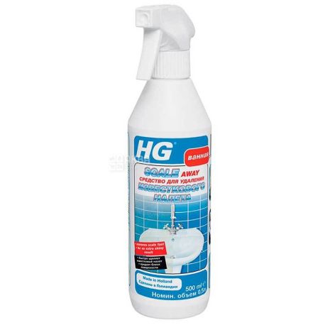 HG Scale Away, 0,5 л, Средство для удаления известкового налета с свежим ароматом