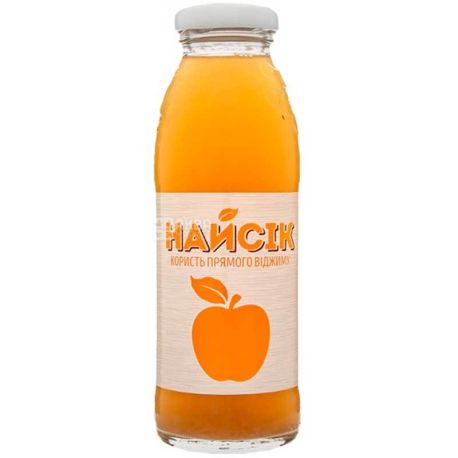 Найсик, 0,3 л, Сок яблочный натуральный, прямого отжима