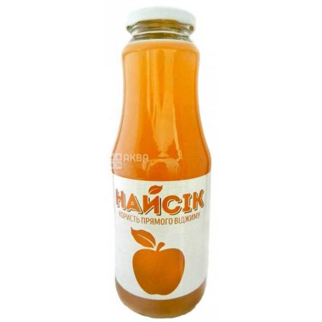 Найсик, 1 л, Сок яблочный натуральный, прямого отжима