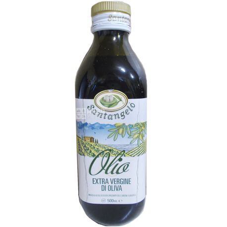 Santangelo Olive Oil Extra Virgin, 500 мл, Масло Оливковое Сантанжело Экстра Вирджин, стекло